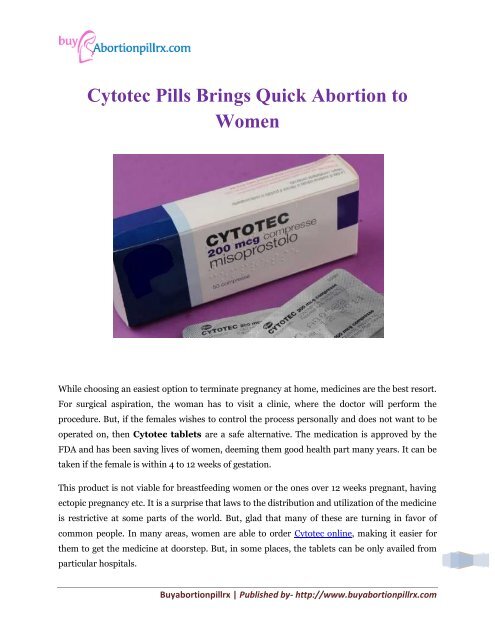 buy cytotec online