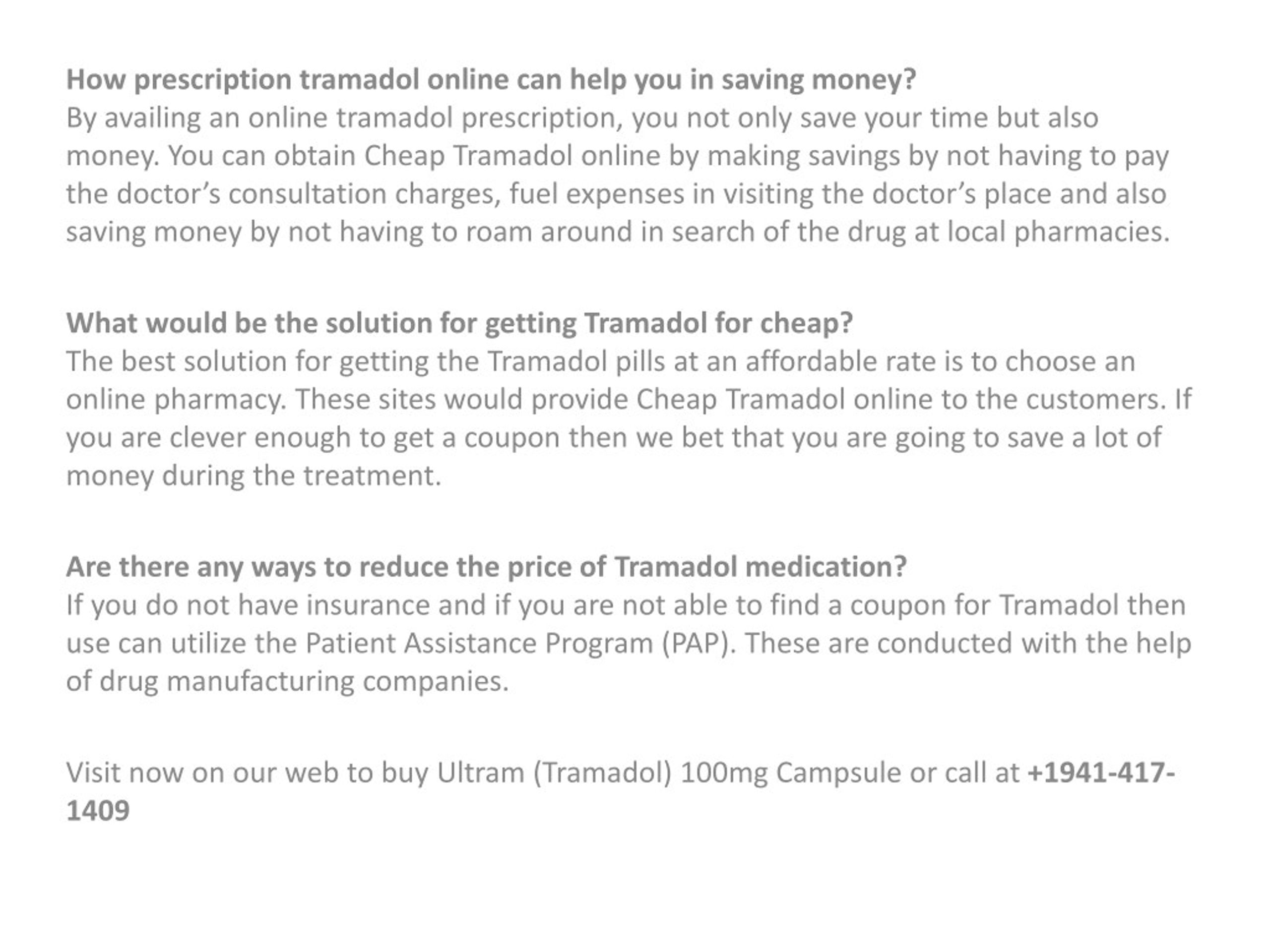 cost of ultram medication