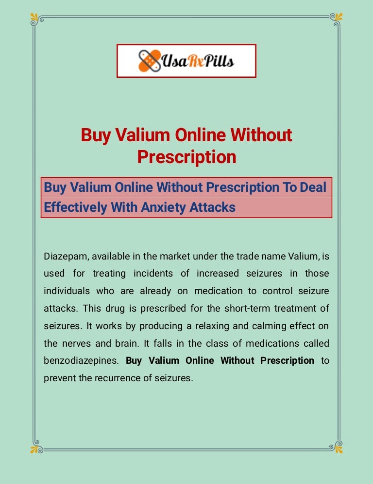 Valium online prescription