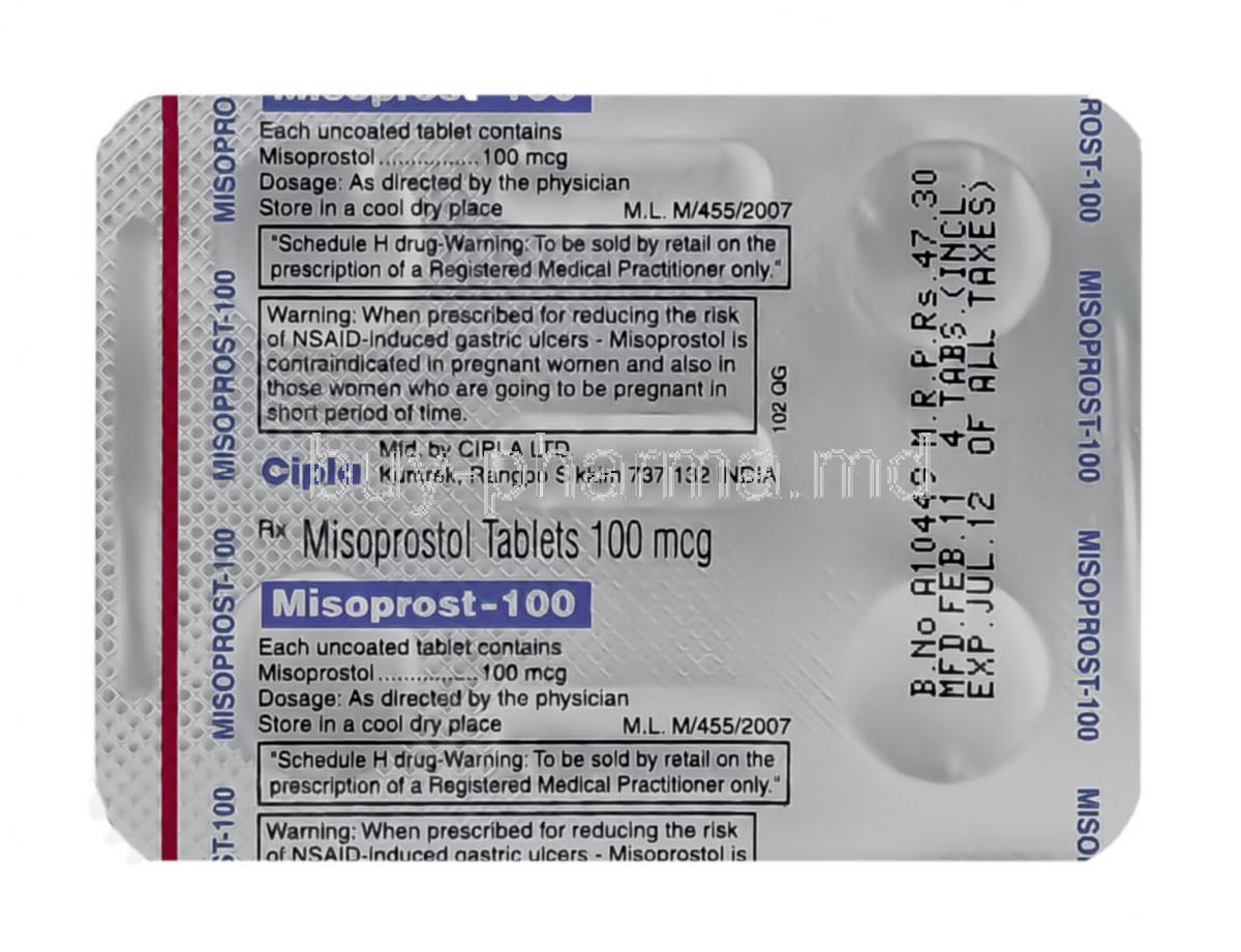 Misoprostol 100mcg