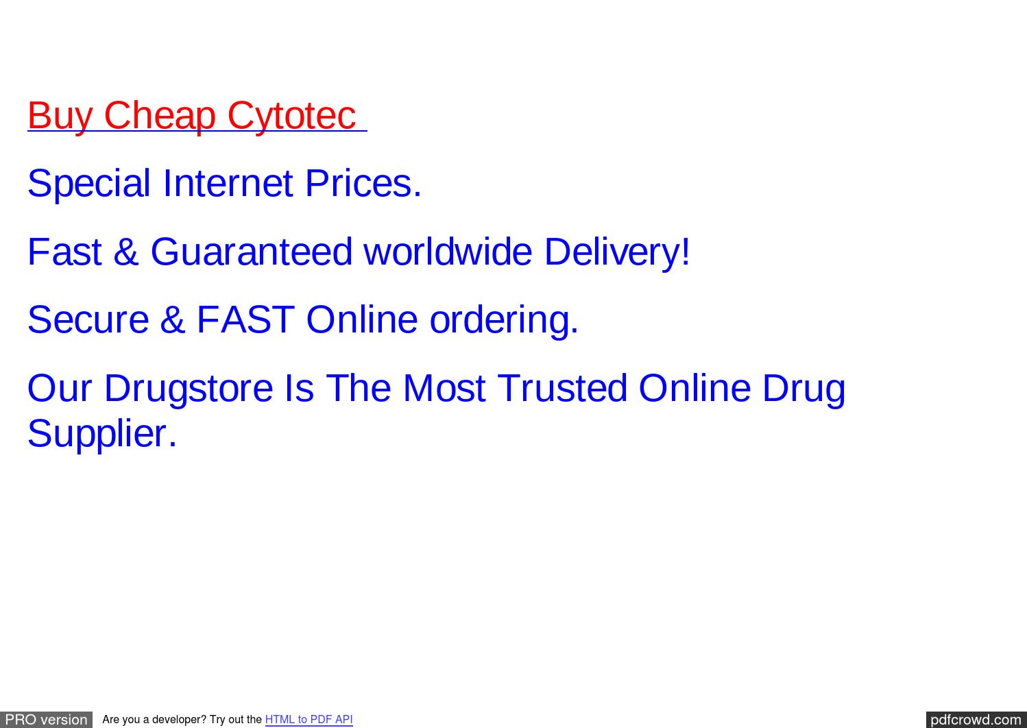 Cytotec buy online