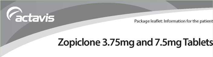 Insomnia Zopiclone 3.75 Mg Tablets Nhs