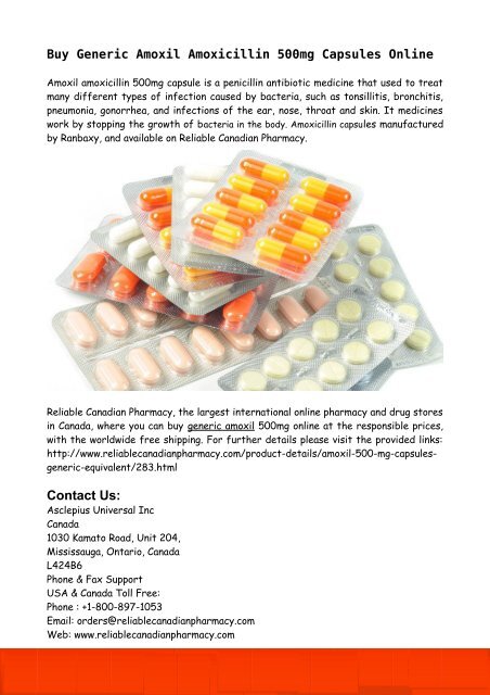 Amoxicillin 500 mg generic