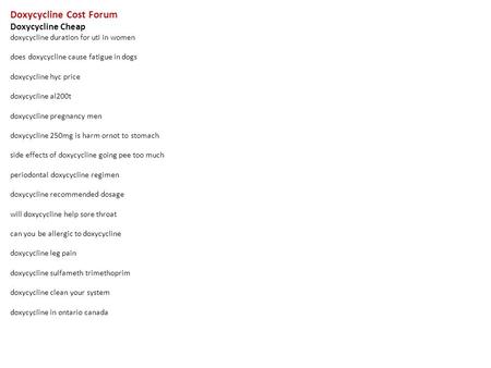 Cost of doxycycline