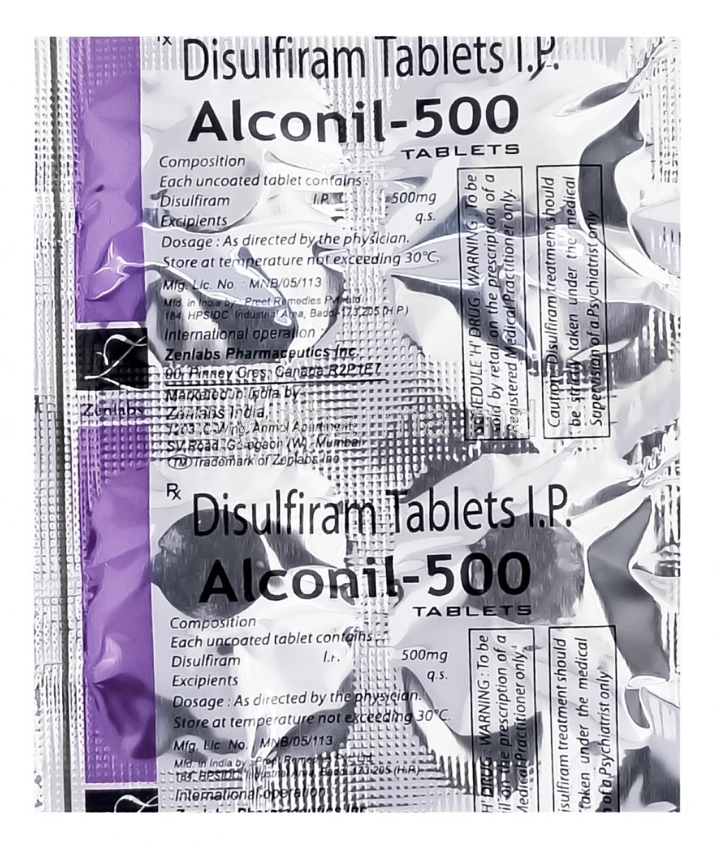 Rx disulfiram tablets 500mg