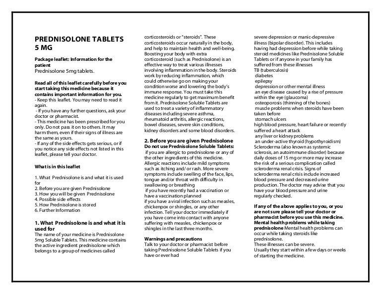 5mg prednisolone