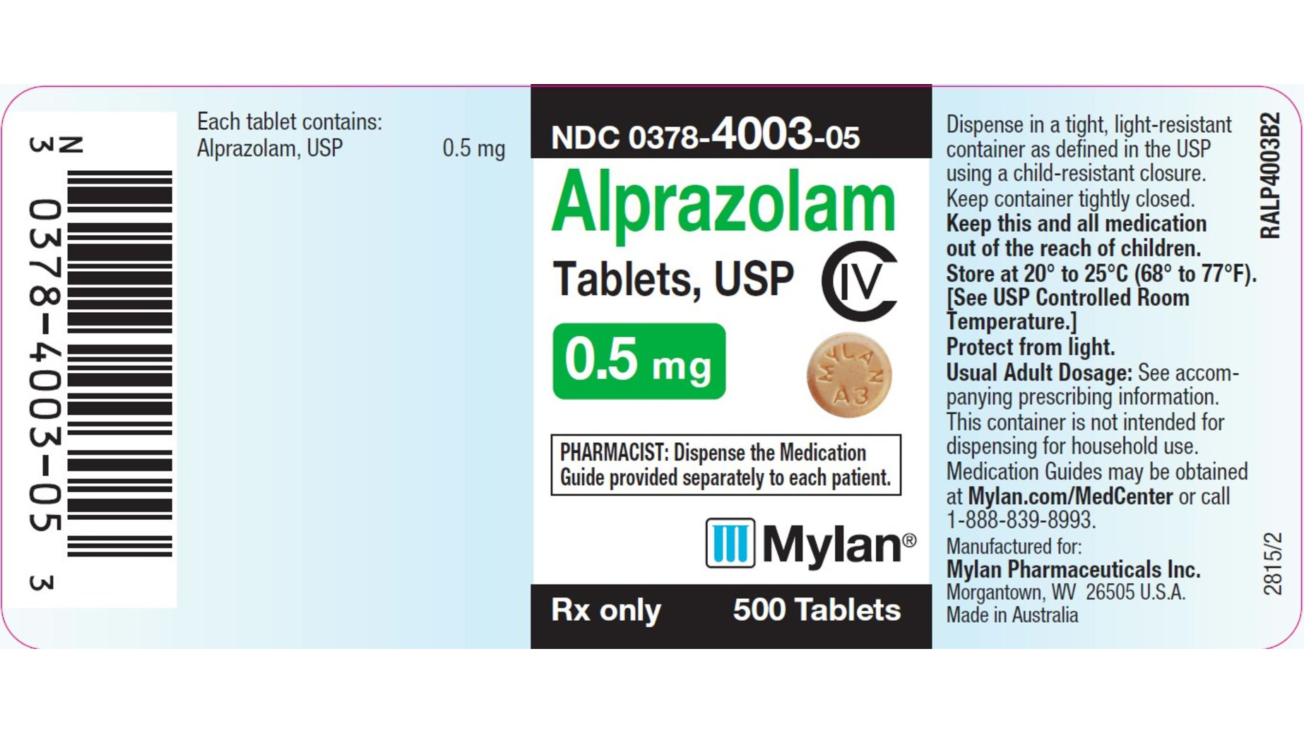 5 alprazolam generic xanax