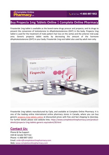 Finasteride 1mg buy online india