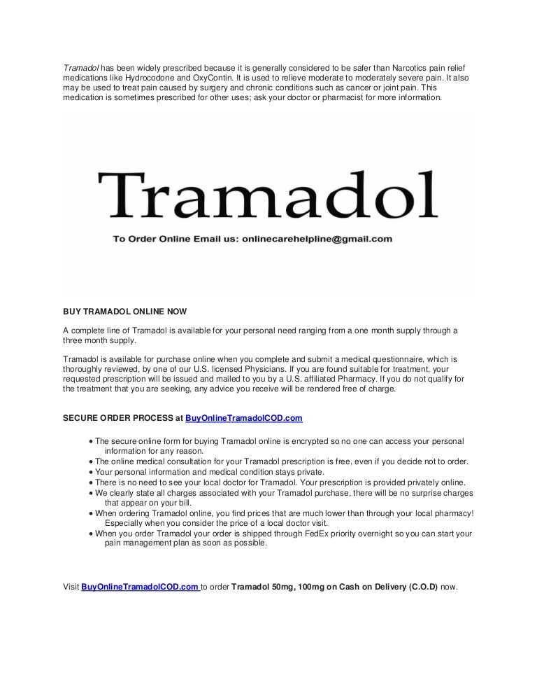 Tramadol Online Cod