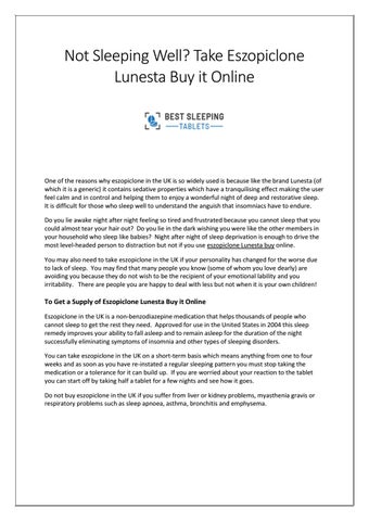 Lunesta order online