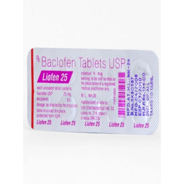 Baclofen 25mg tablets