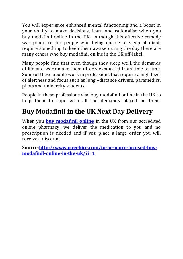 Buy modafinil online no prescription uk