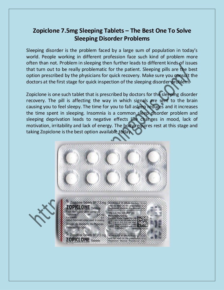 Buy zopiclone sleeping tablets online