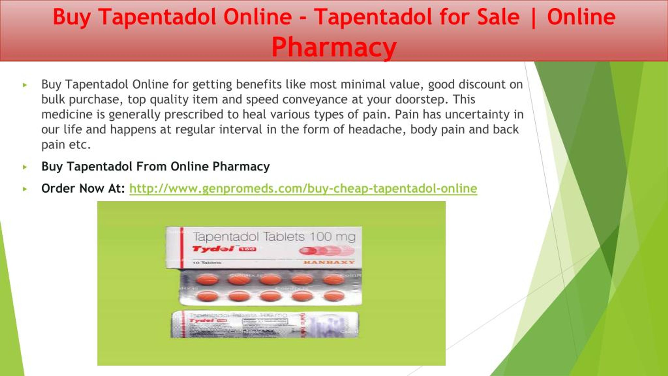 Tapentadol Purchase