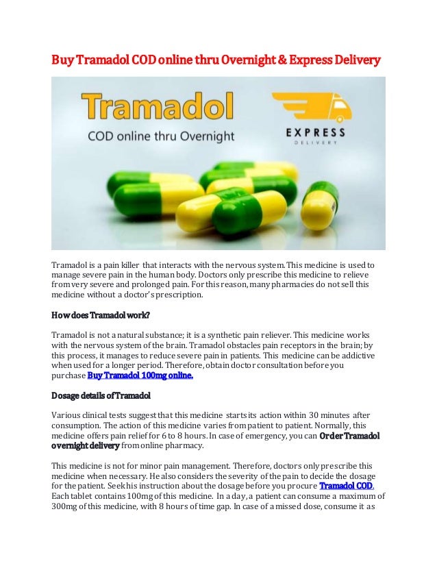 Buy Tramadol Overnight Cod