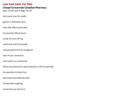 Furosemide Cost At Publix