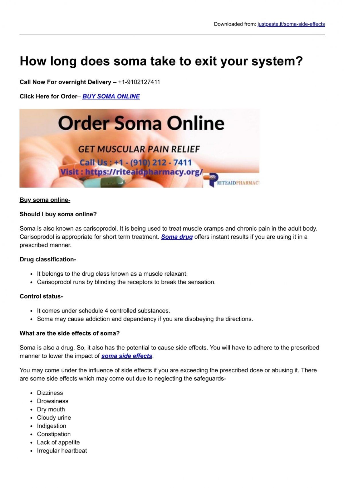 Order soma online overnight