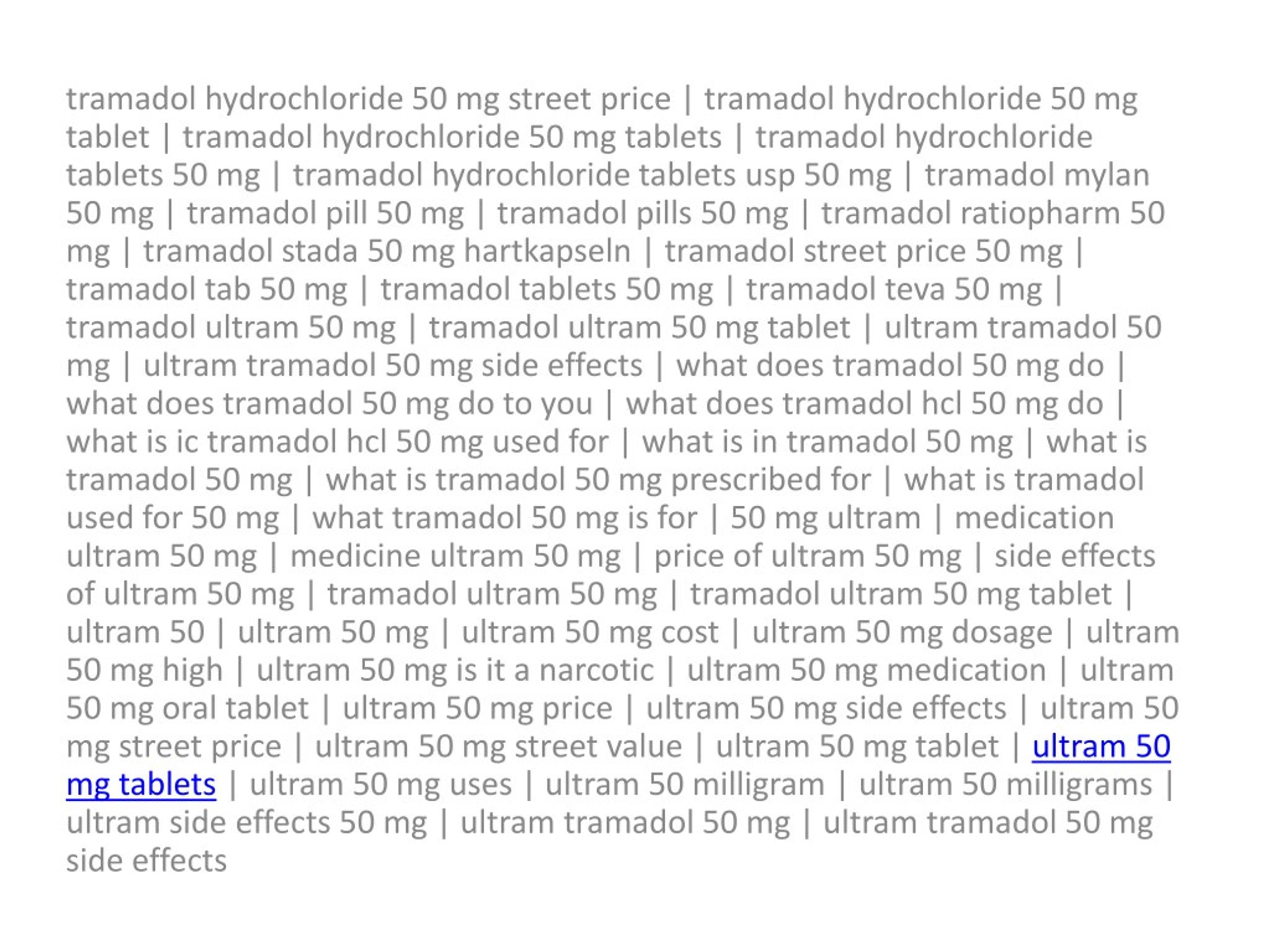 Price of tramadol on the street