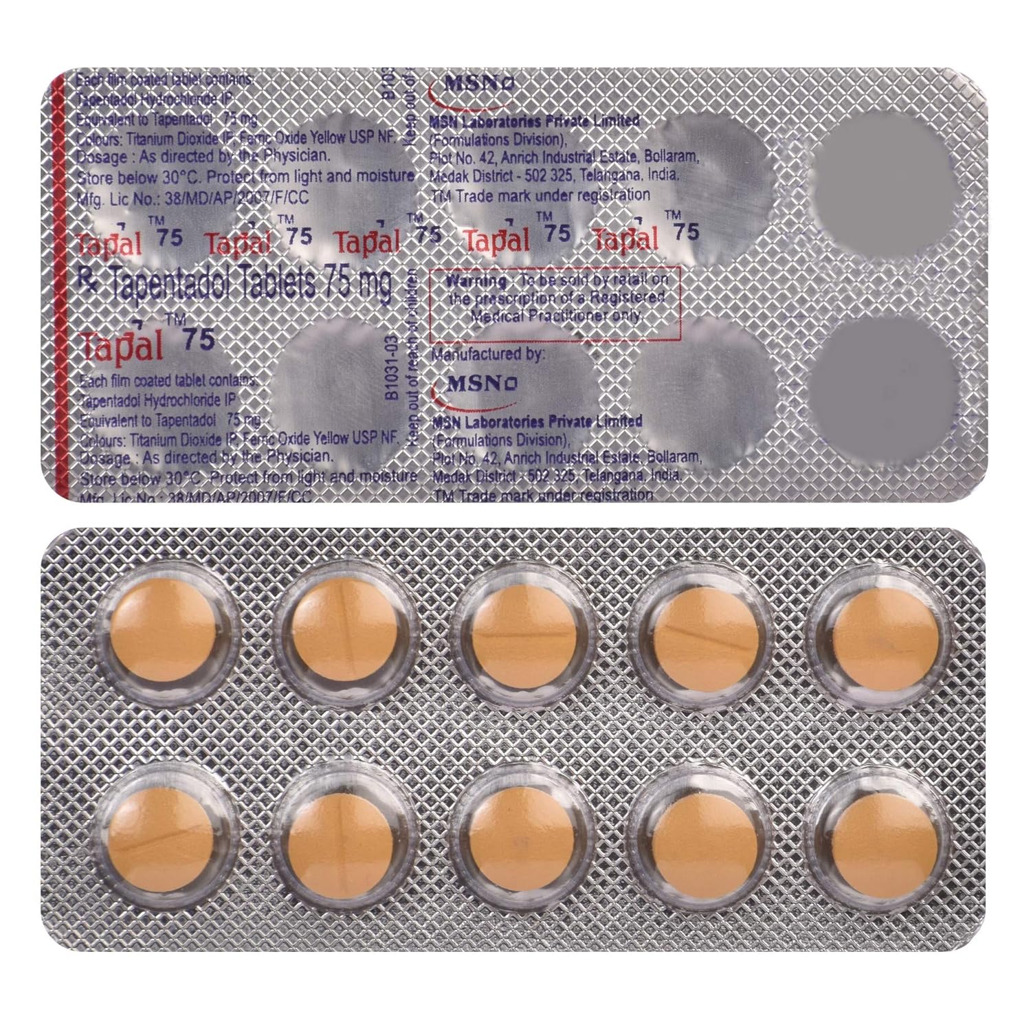tapentadol 75 mg tablet