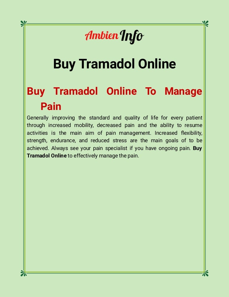 Tramadol online prescription