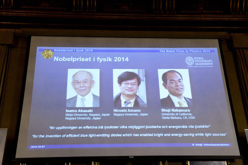 Phát Minh đèn LED 3 nhà khoa học đạt giải Nobel