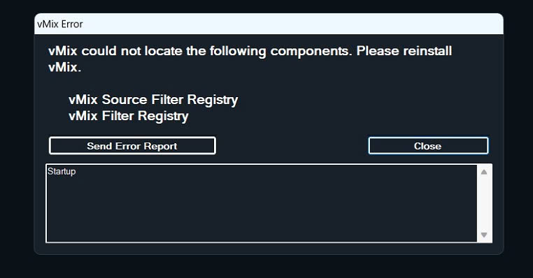 Cách khắc phục vMix28 error vMix Filter Registry 100% thành công