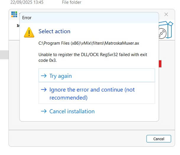 Cách khắc phục vMix28 error vMix Filter Registry 100% thành công