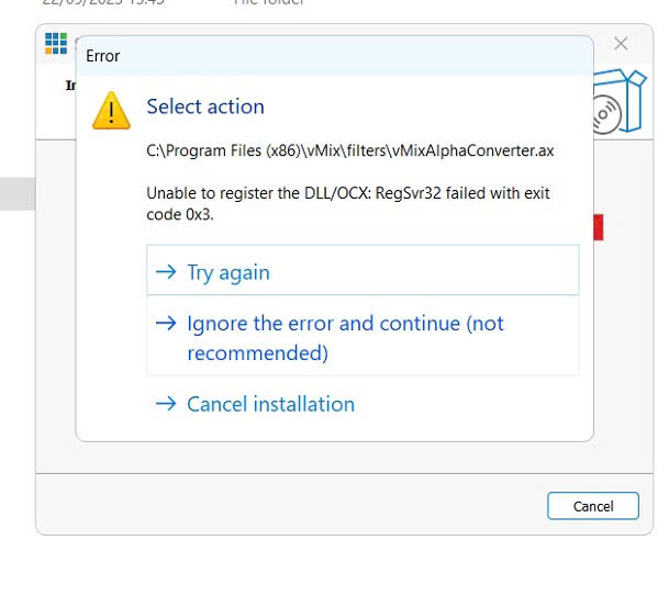 Cách khắc phục vMix28 error vMix Filter Registry 100% thành công